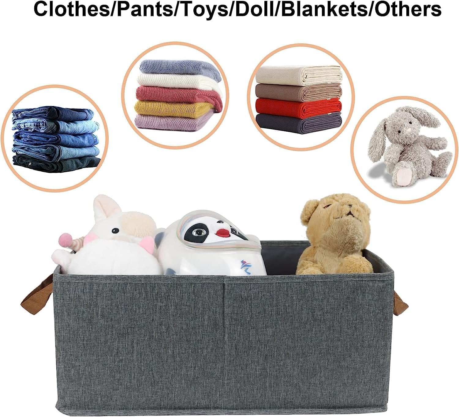 SkyShopy Collapsible Clothes Organizer for Jeans Washable Fabric Closet Storage Box Drawers Foldable Clothing Storage Bins with Handle (1pcs) SkyShopy Collapsible Clothes Organizer for Jeans Washable Fabric Closet Storage Box Drawers Foldable Clothing Storage Bins with Handle (1pcs)